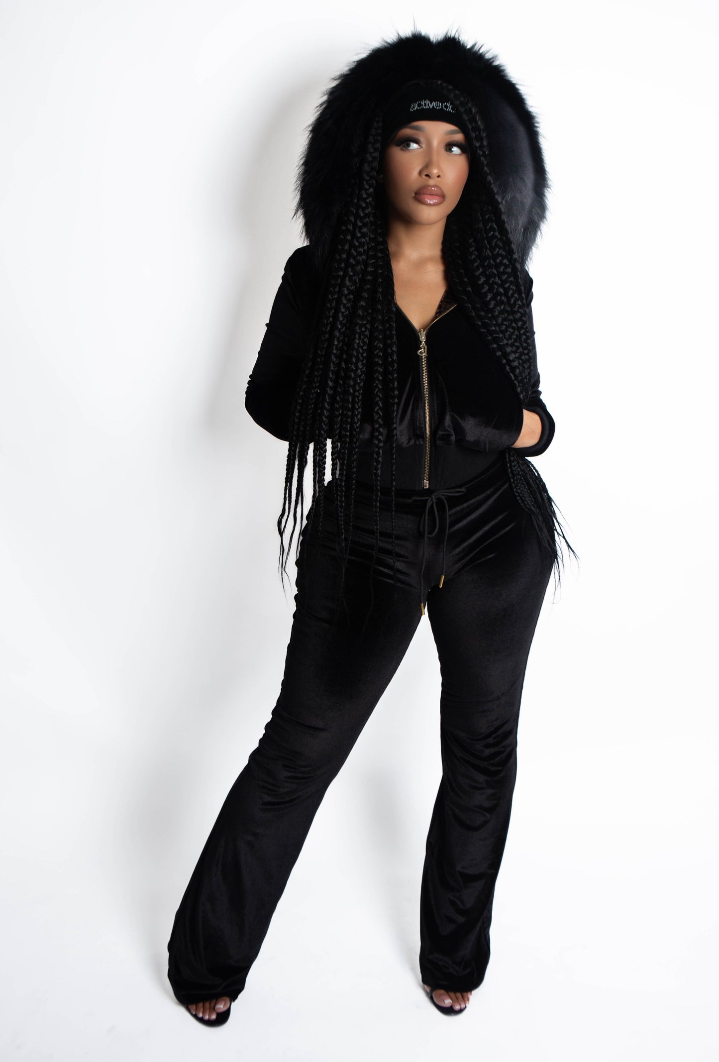 Black Brat Doll Reversible Velour Tracksuit