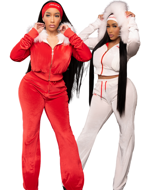 Red Brat Doll Reversible Velour Tracksuit