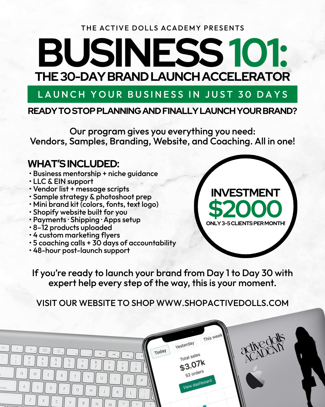 Business 101: 30-Day Brand Launch Accelerator