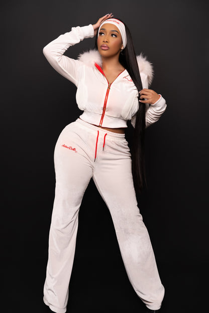 Red Brat Doll Reversible Velour Tracksuit
